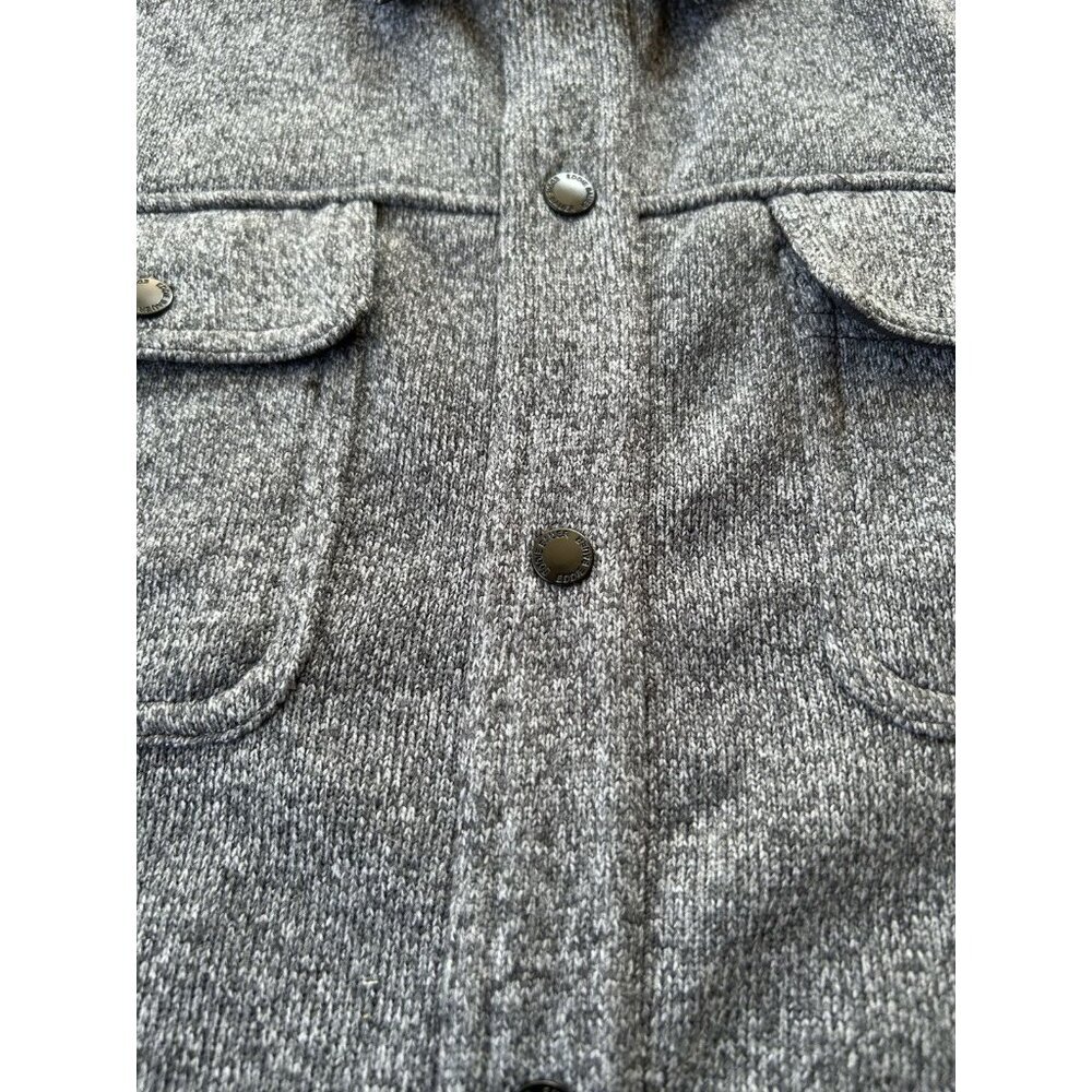 Eddie Bauer Fleece Shirt Jacket Fall Layering Gray Button Up Men's Size XL - Picture 6 of 6